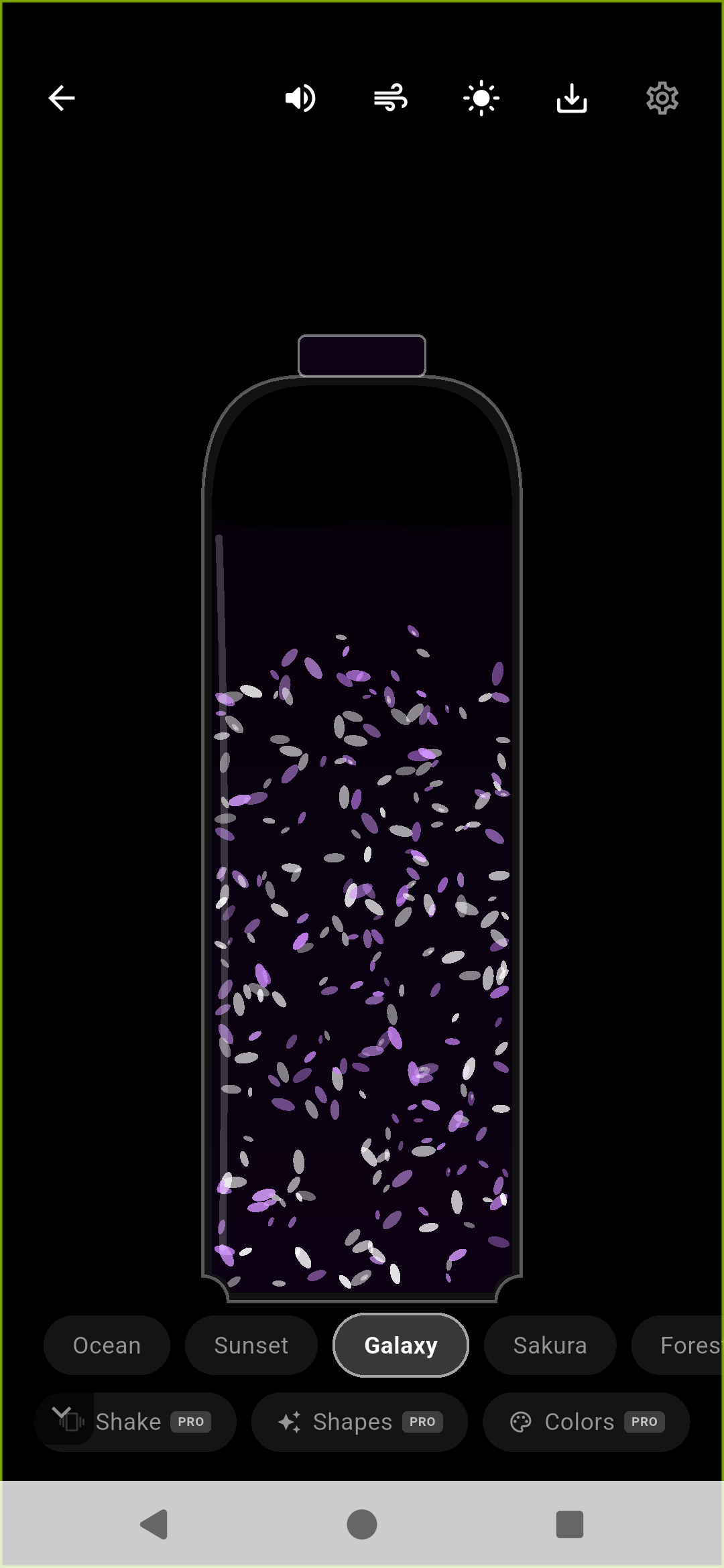 Calm Studio Sensory Bottle mode